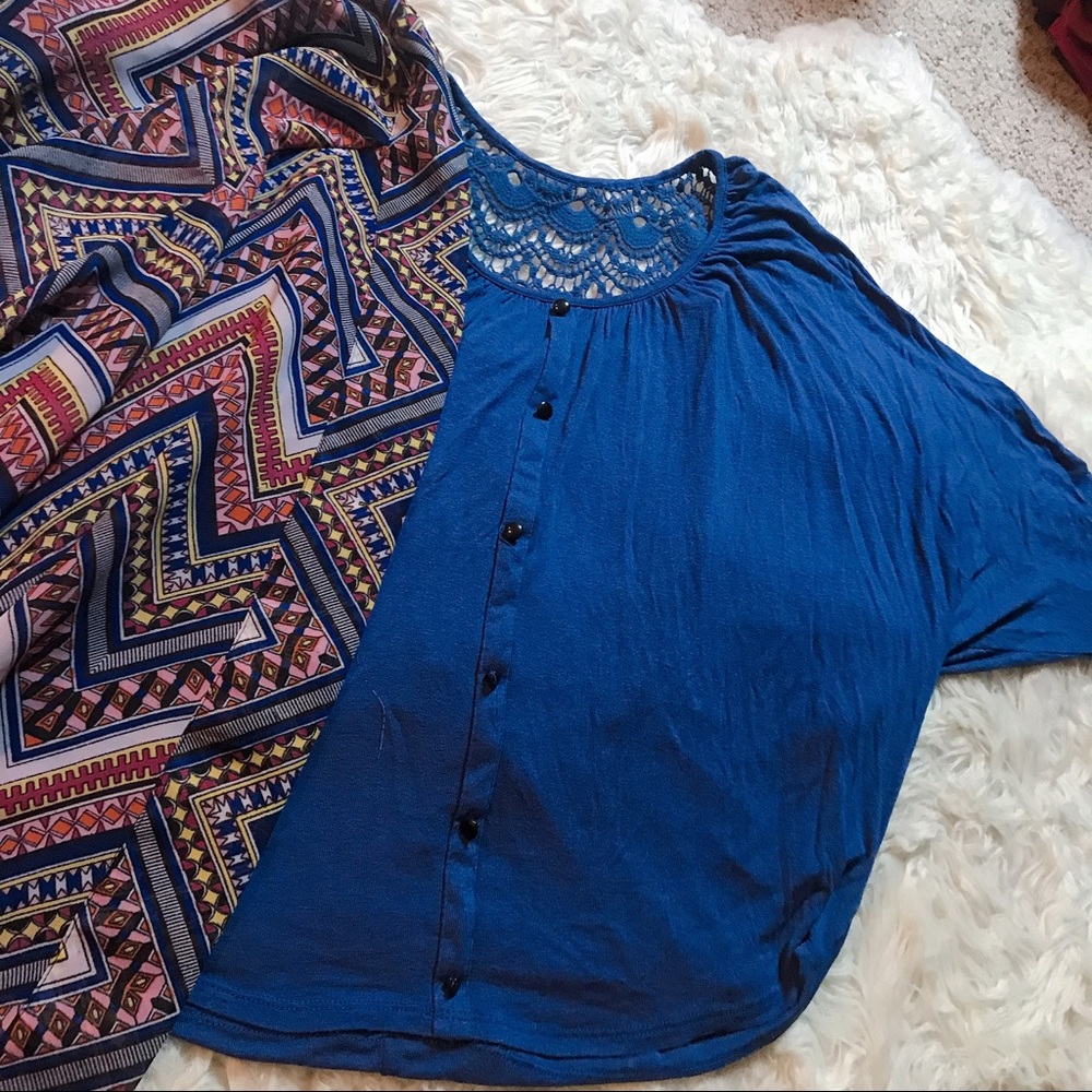 F21 crochet back bat wing shot SZ S